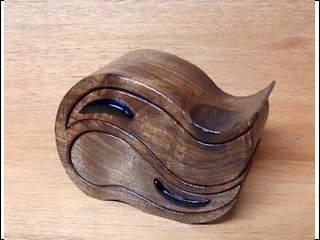 walnut box 6"H x 8"W x 3"D