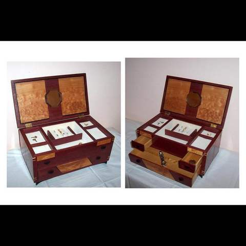 Brazilian Purple Heart and Quilted Maple Jewlery Box