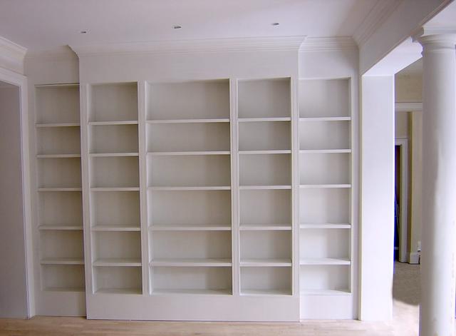 Dining room library built in.