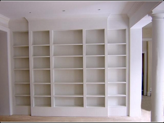 Dining room library built in.