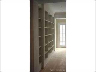 Dining room library built in.