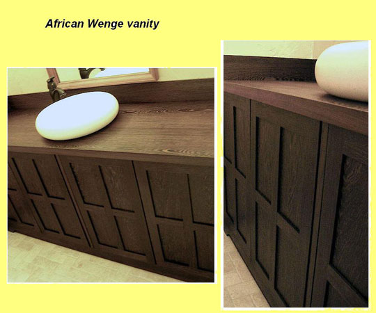 African wenge vanity