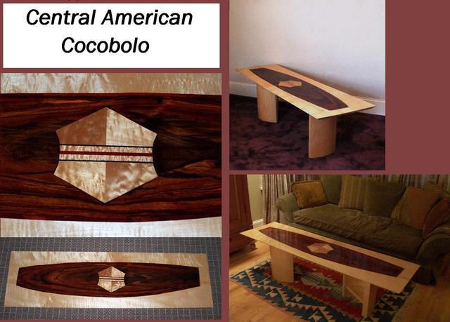 Central American Cocabolo inlayed into curlymaple