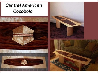 Central American Cocabolo inlayed into curlymaple