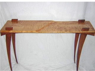 Quilted Maple and Australian lacewood Sofa Table