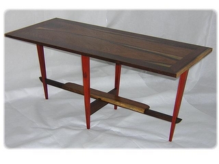 African Panga-Panga and Paduk Coffee Table