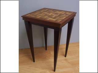 australian lacewood and zebrawood table