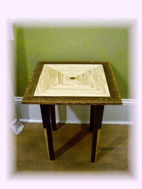 Black Palm and Mexican Prima-vera End table