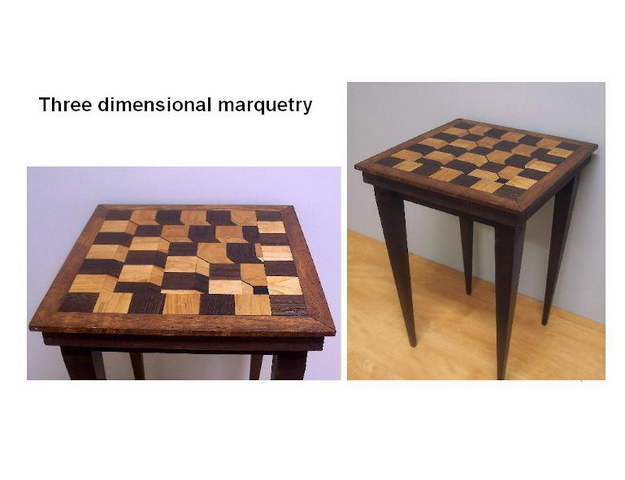 marquetry side table