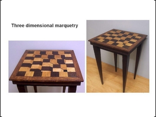 marquetry side table