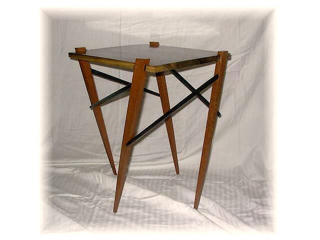 Poplar and Lacewood Occasional Table